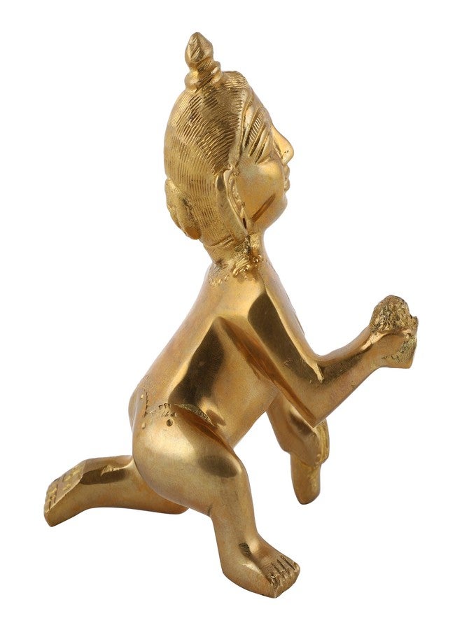 UAPAN Brass Laddu Gopal (8 CM_4 No Size, Gold),Idol - Image 4